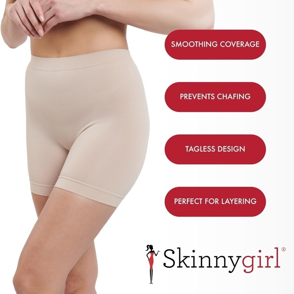 Skinnygirl - Women's Seamless Shaping Shorts - Cream, Rose, Black